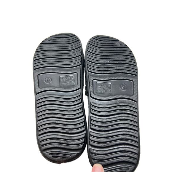 Walmart Black Shower Shoes Clogs Mens 9 Womans 11 - Picture 3 of 3